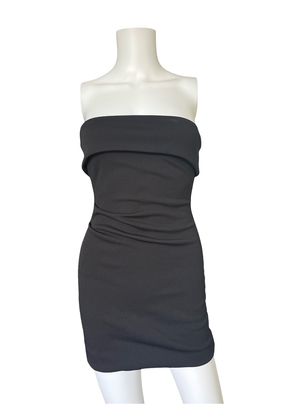 Aritzia Babaton Black Strapless Mini Dress Graduation Party Wedding Size XS
